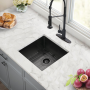 15� Undermount 18 Gauge Workstation Kitchen Sink Single Bowl with Accessories in PVD Gunmetal