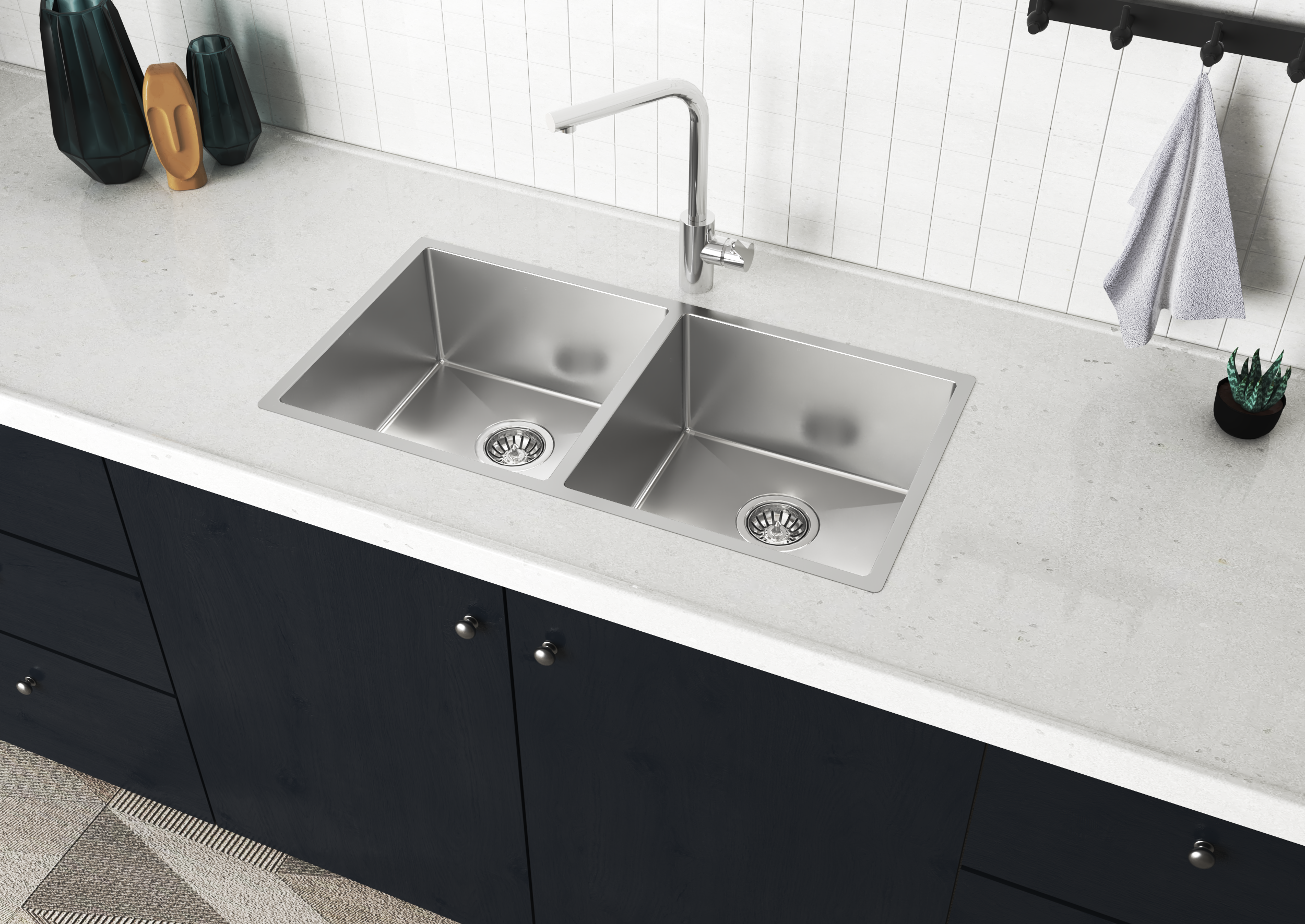 UKINOX DOUBLE UNDERMOUNT SINK