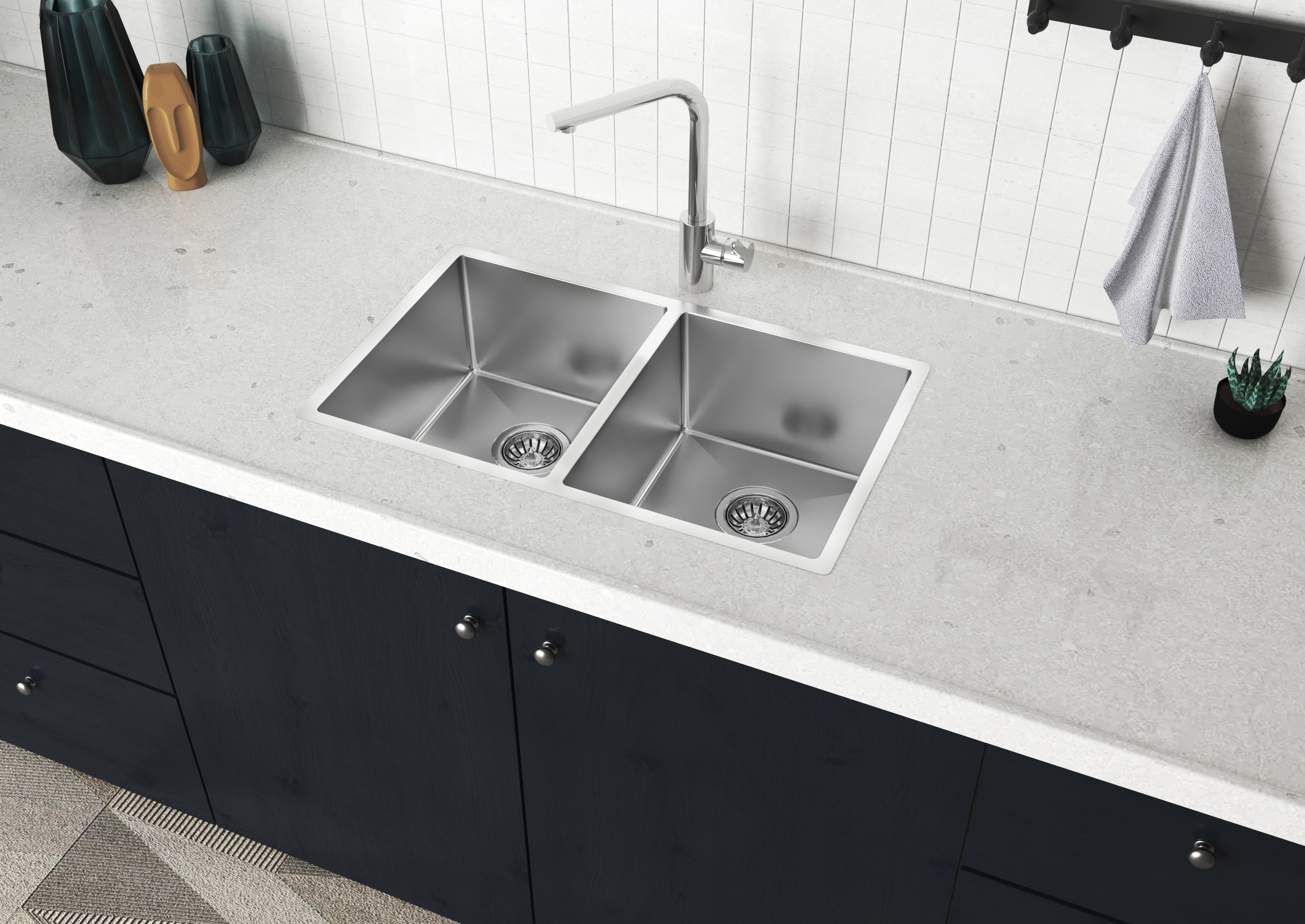 UKINOX DOUBLE UNDERMOUNT SINK