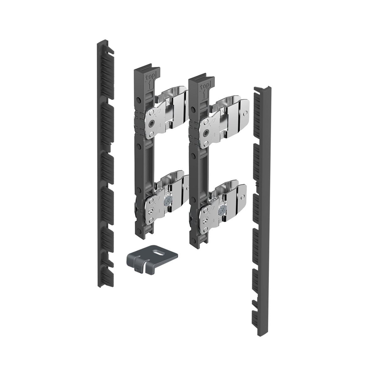 AvanTech YOU Connector set for internal front panel for cutting to length, for use with drawer side 