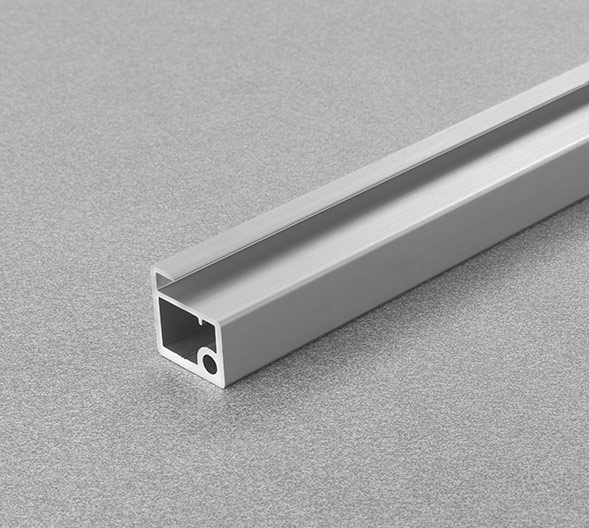 Aluminium door profile, width 26 mm, for glass insertion (4 mm).