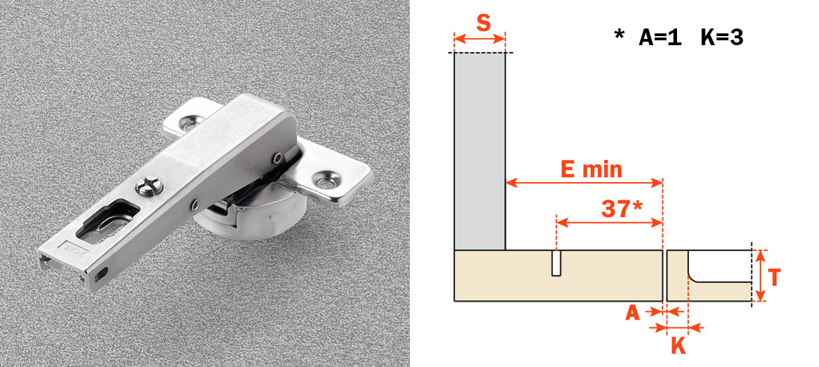 Series 700 - 110° opening - Inset blind corner hinges