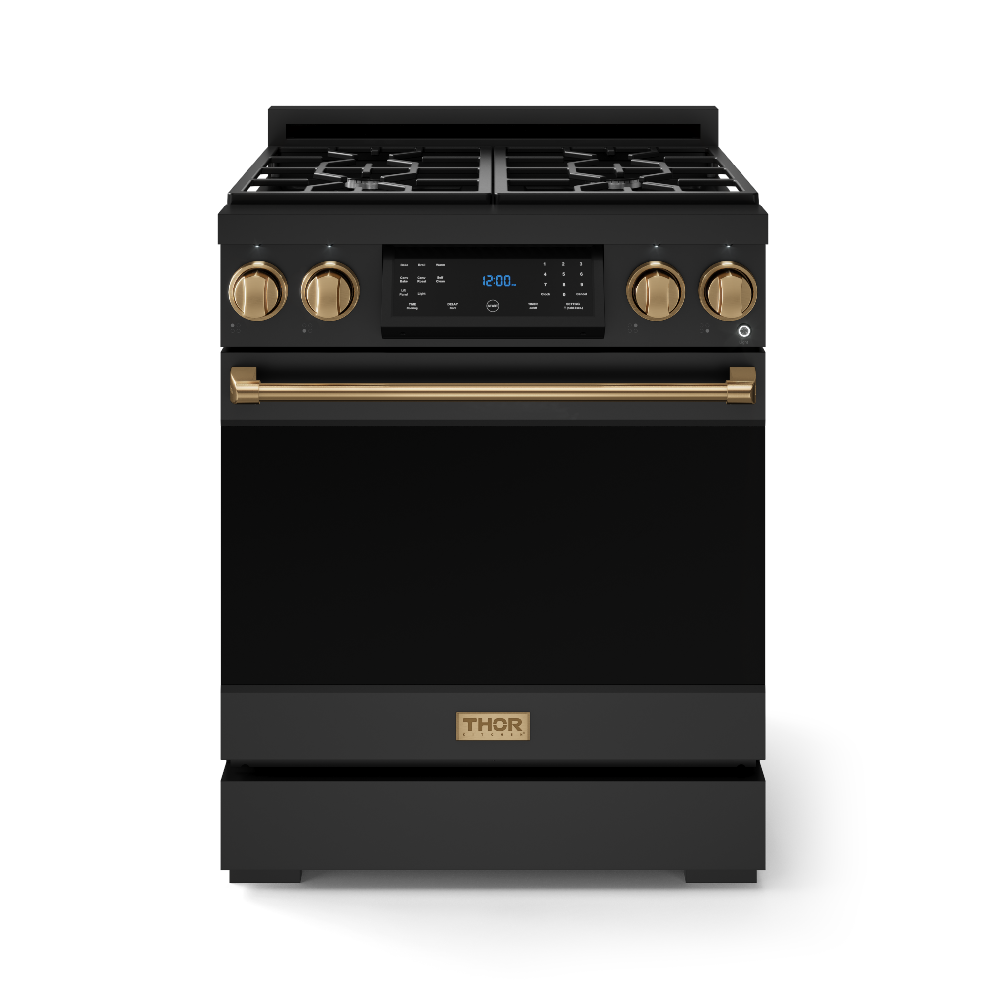 30 Inch Professional LP Range with Tilt Panel Touch Control in Matte Black/Bronze | Gordon Ramsay Se