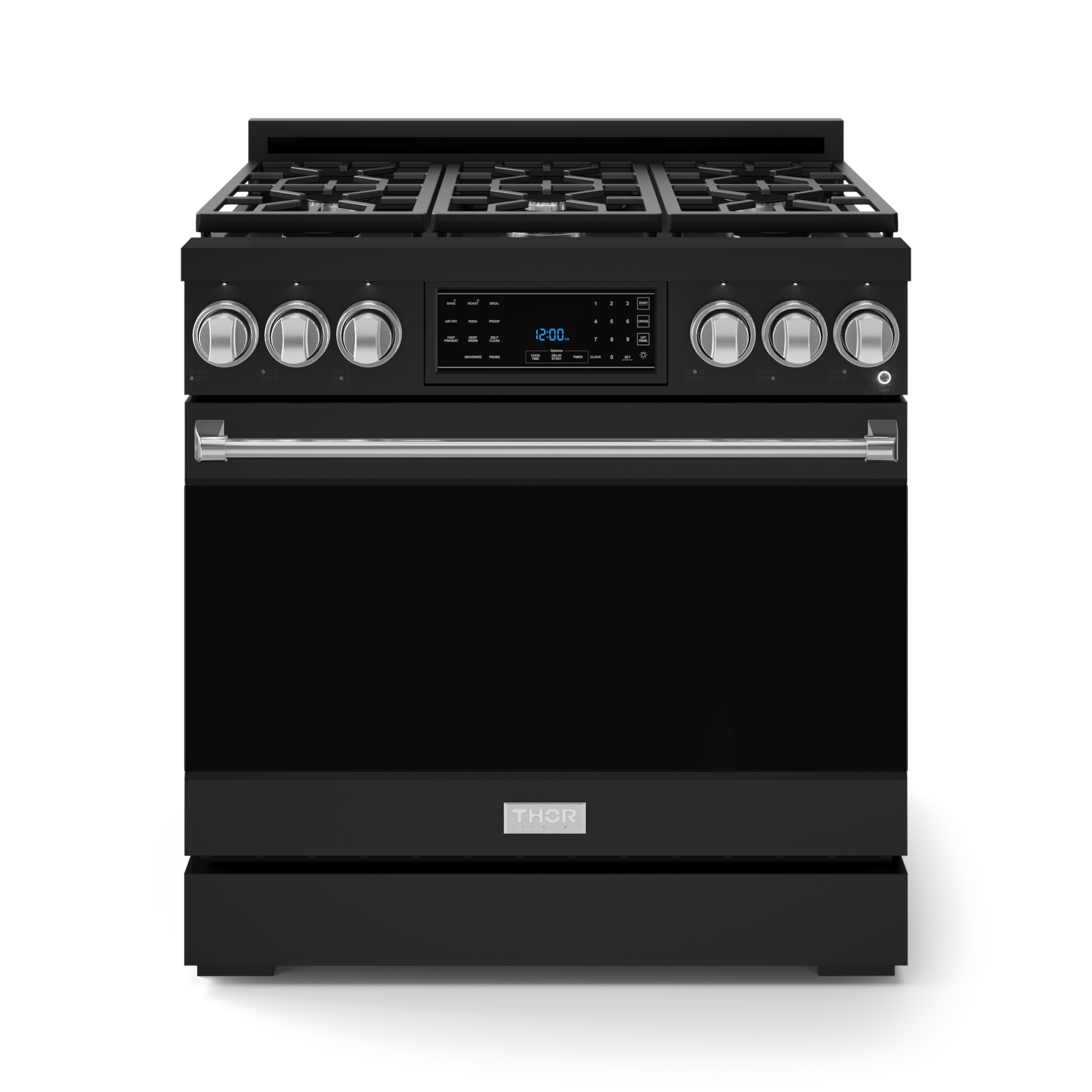 36 Inch Professional LP Range with Tilt Panel Touch Control in Stainless Black/Stainless Steel | Gor