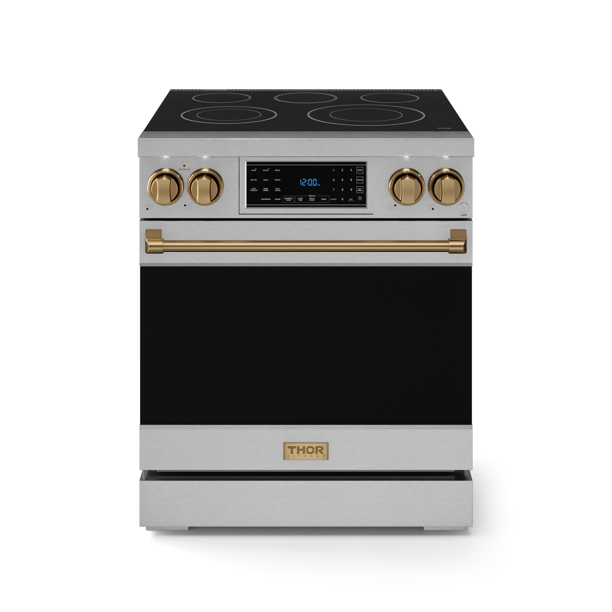 30Inch Professional Electric Range with Tilt Panel Touch Control in Stainless Steel/Bronze | Gordon