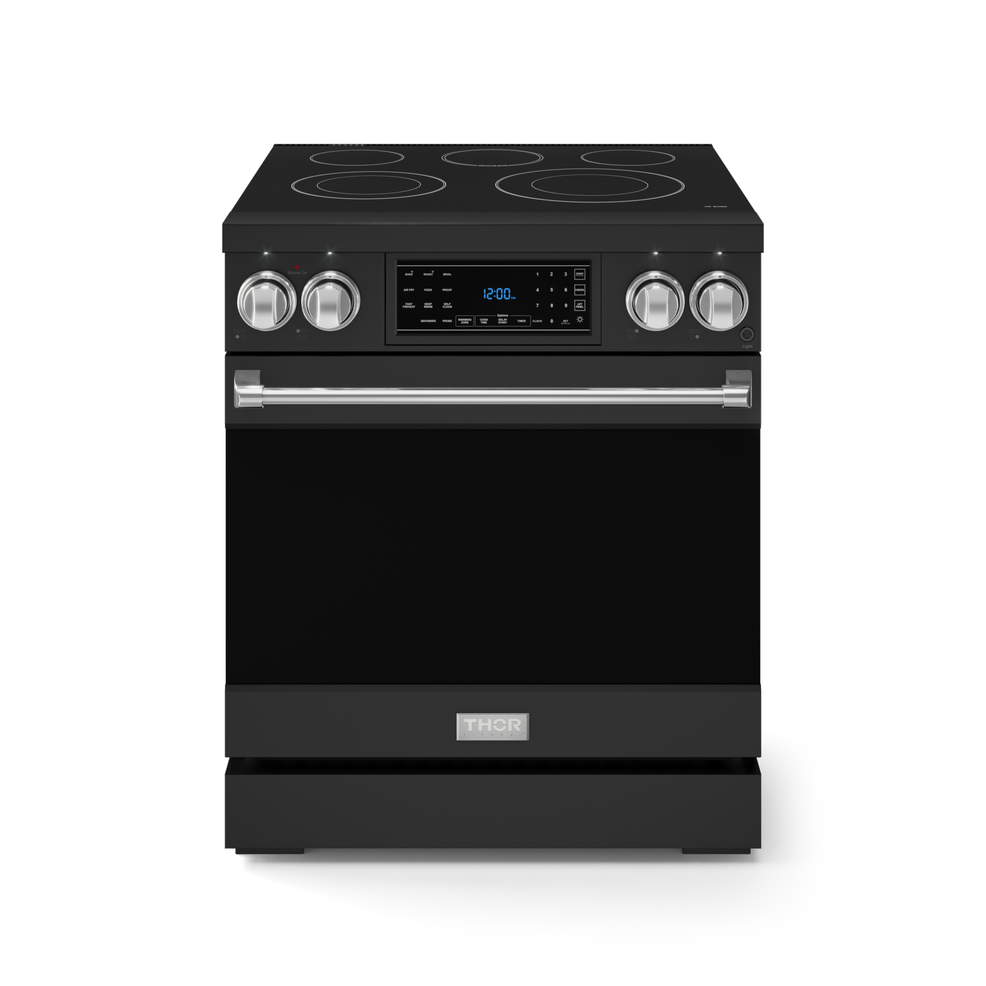 30 Inch Professional Electric Range with Tilt Panel Touch Control in Black/Stainless Steel | Gordon