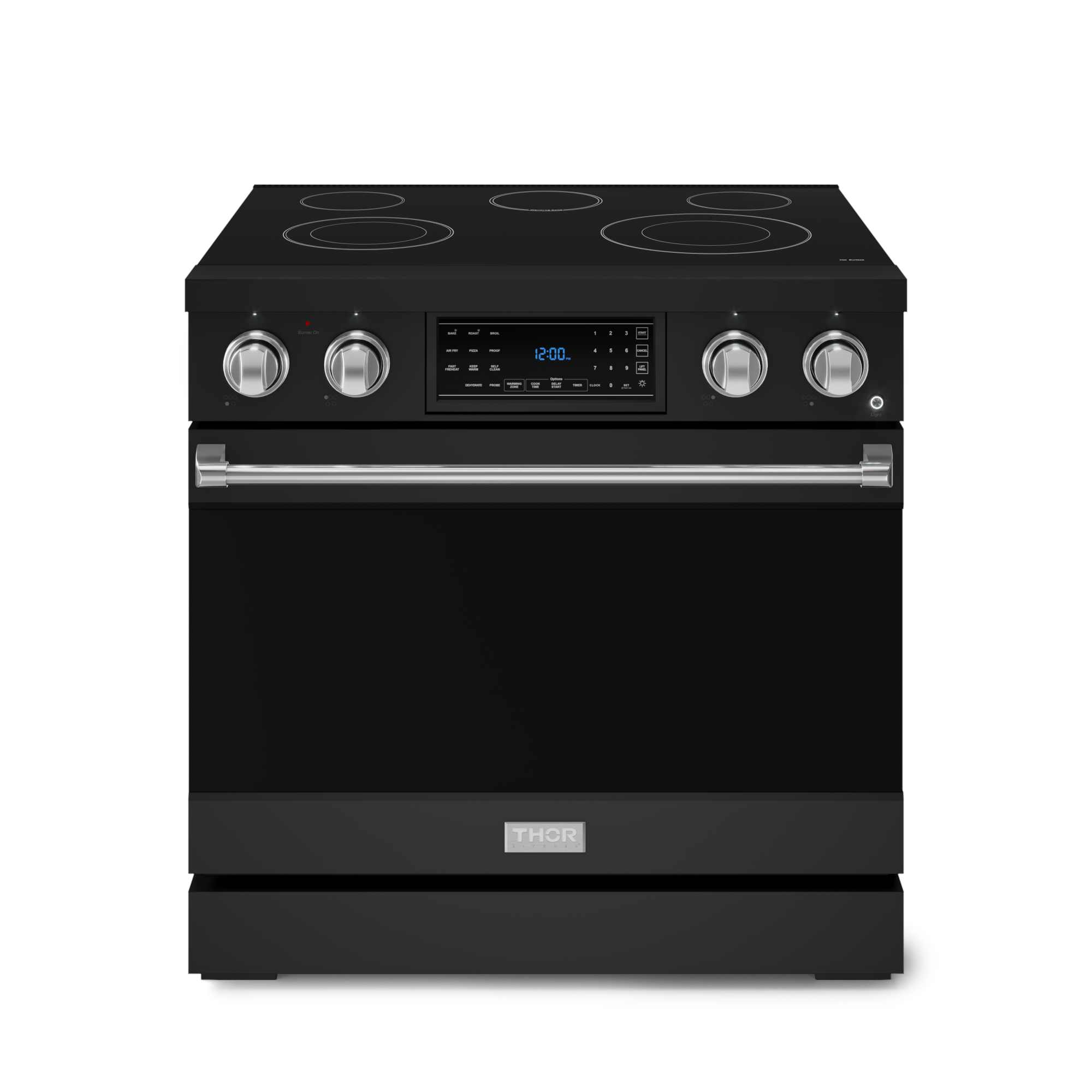 36 Inch Professional Electric Range with Tilt Panel Touch Control in Black/Stainless Steel | Gordon