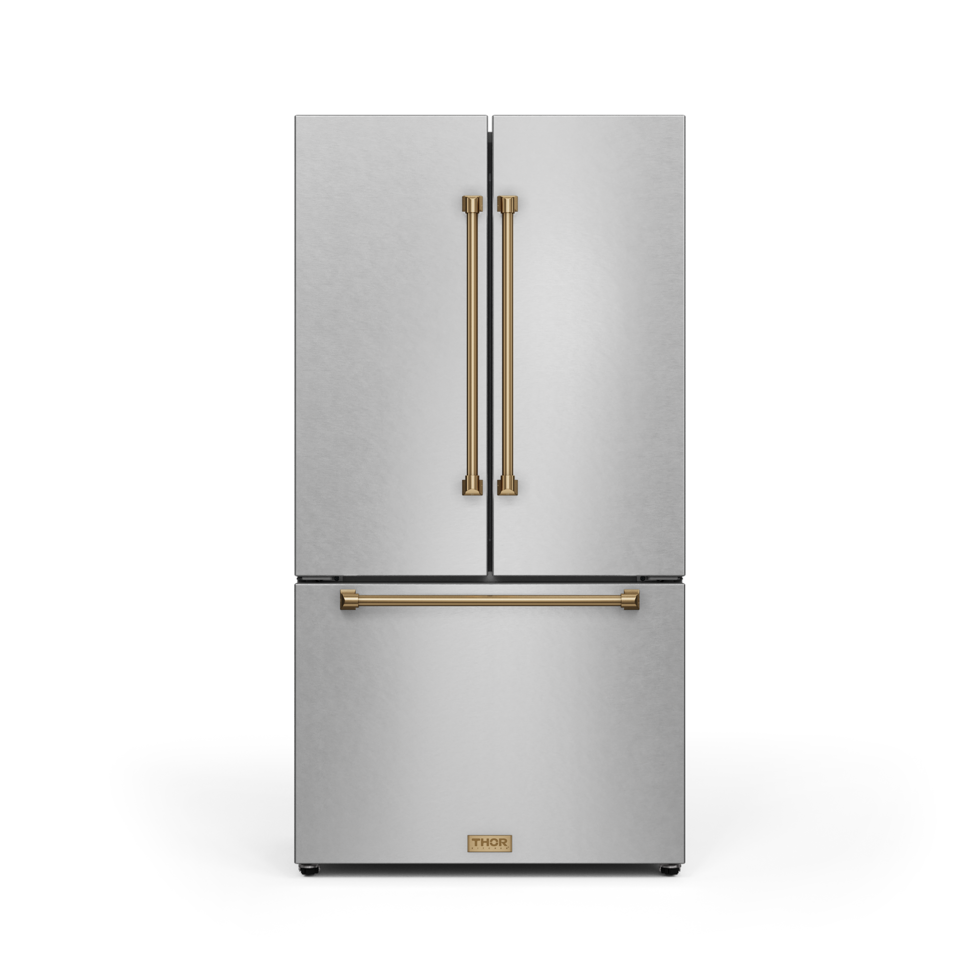 36 Inch 20.3 cu ft French Door Counter Depth Refrigerator with Ice Maker in Stainless Steel/Bronze