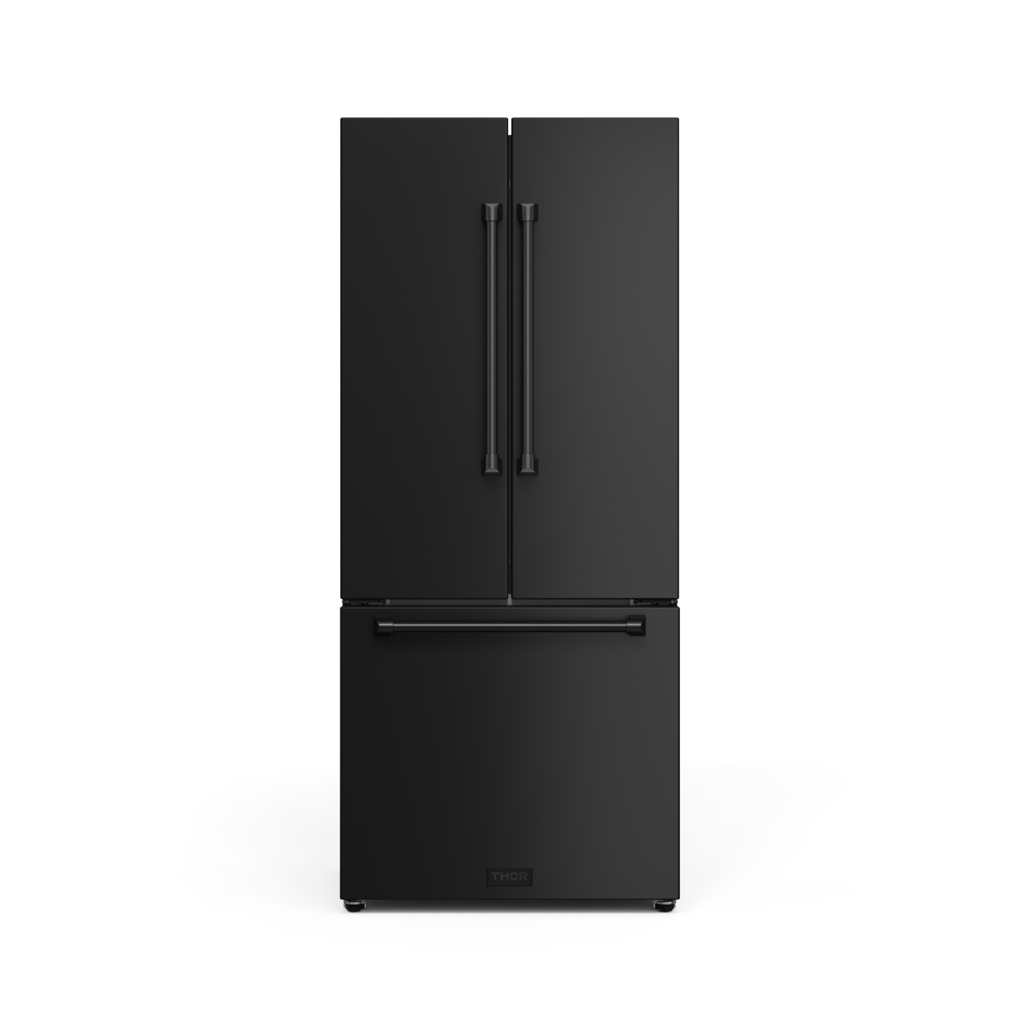 30 Inch 17.7 cu ft French Door Counter Depth Refrigerator with Ice Maker in Black | Gordon