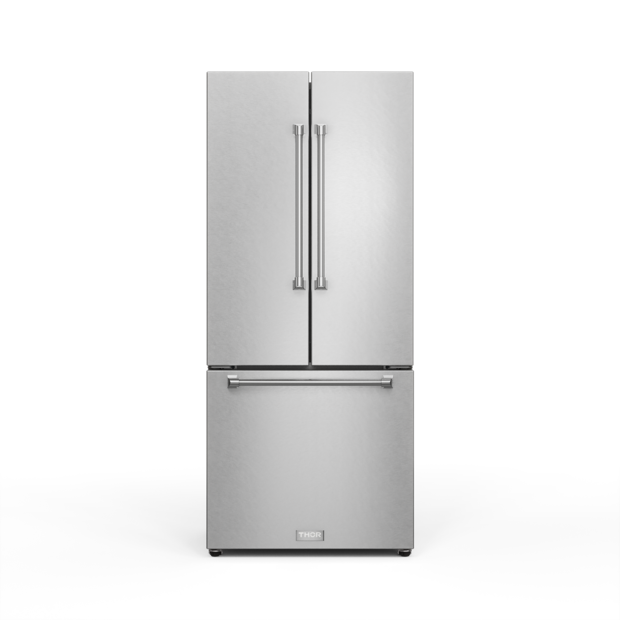 30 Inch 17.7 cu ft French Door Counter Depth Refrigerator with Ice Maker in Stainless Steel | Gordon