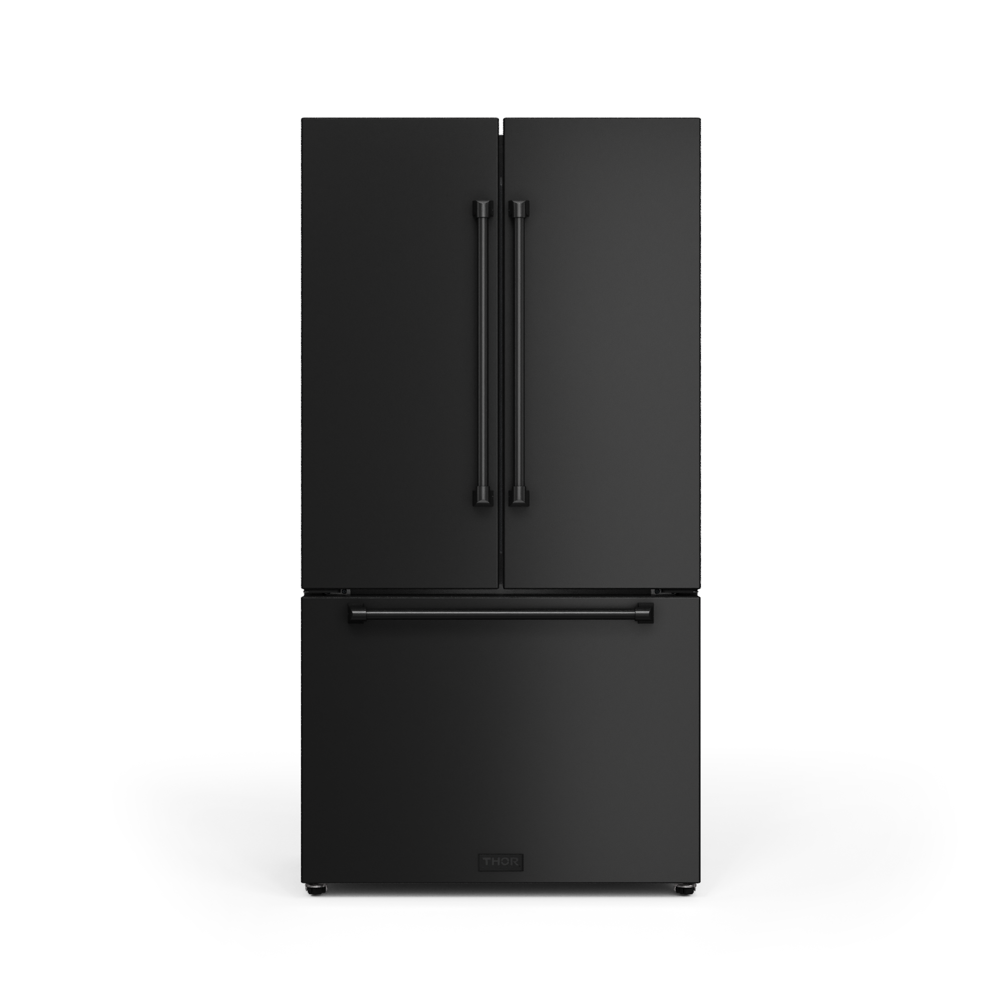 36 Inch 20.3 cu ft French Door Counter Depth Refrigerator with Ice Maker in Black | Gordon