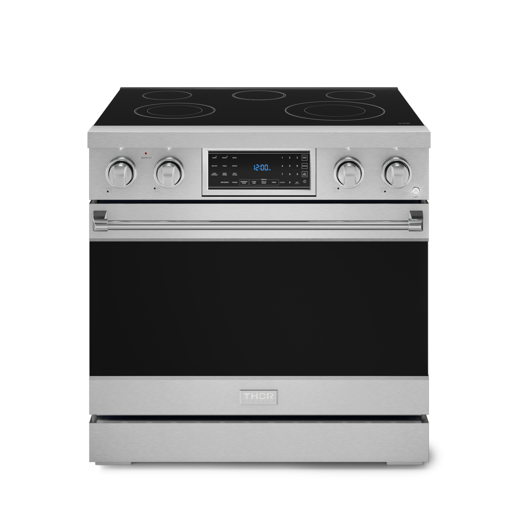 36 Inch Professional Electric Range with Tilt Panel Touch Control in Stainless Steel | Gordon