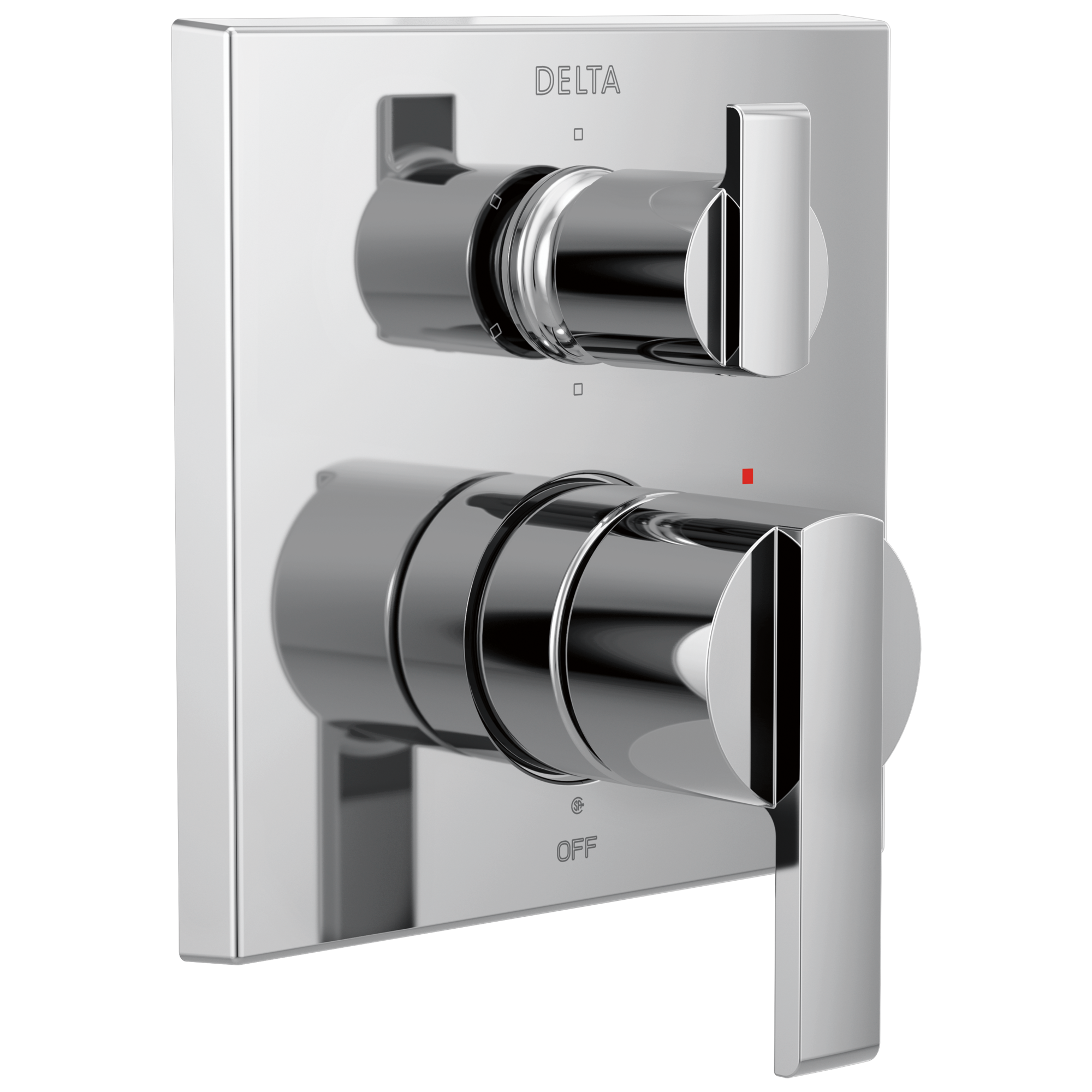 Angular Modern Monitor&reg; 14 Series Valve Trim with 6-Setting Integrated Diverter in Chrome