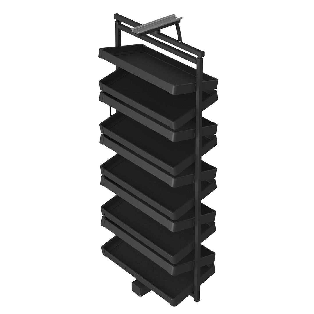Turning Shoe Rack with Telescopic Rail