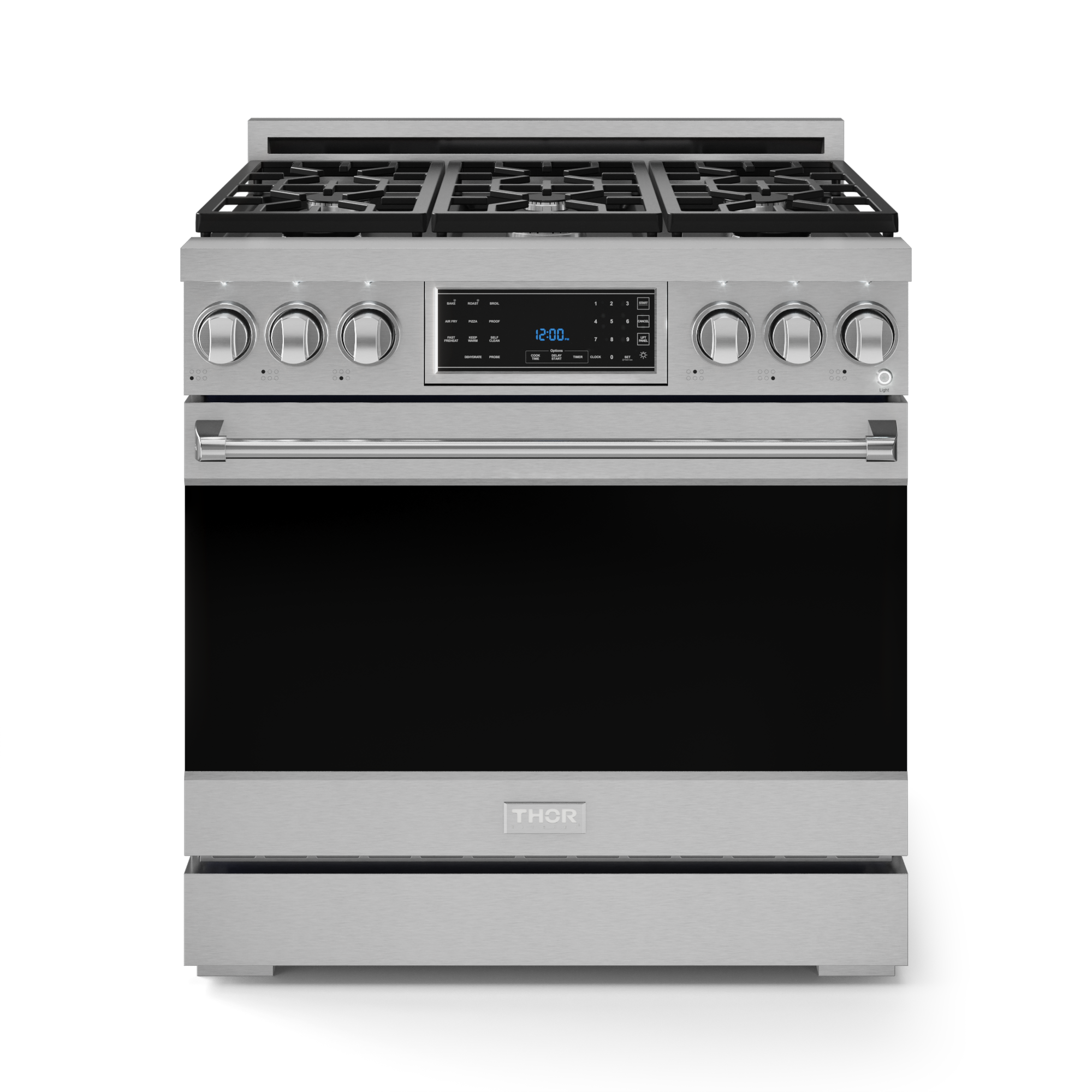 36 Inch Professional Gas Range with Tilt Panel Touch Control in Stainless Steel | Gordon Ramsay