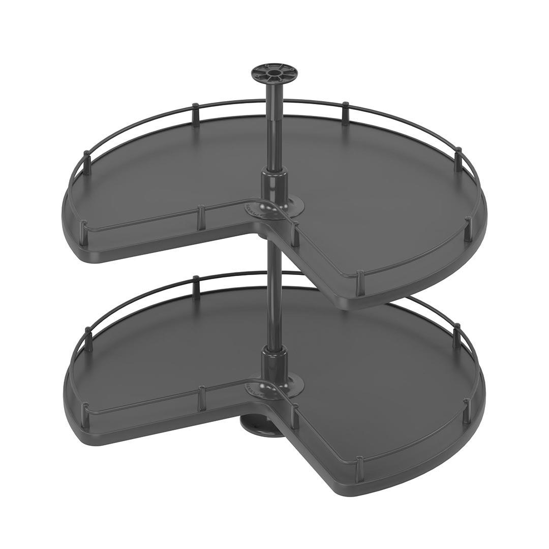 3/4 Turning Basket Set with Wooden Bottom and Tube 600MM