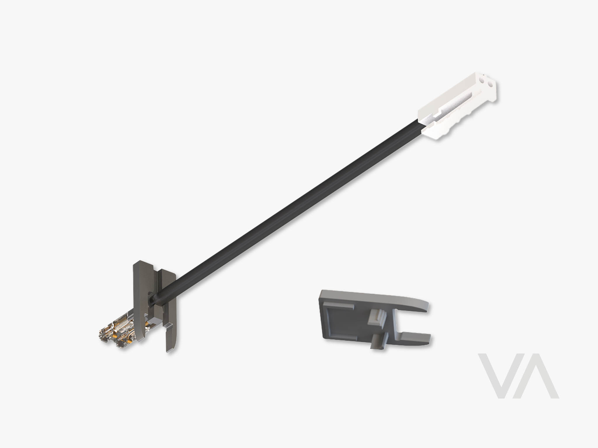 VoxAura CC4004 Installation Accessory Set for PL4004 Linear Light, Silver Grey