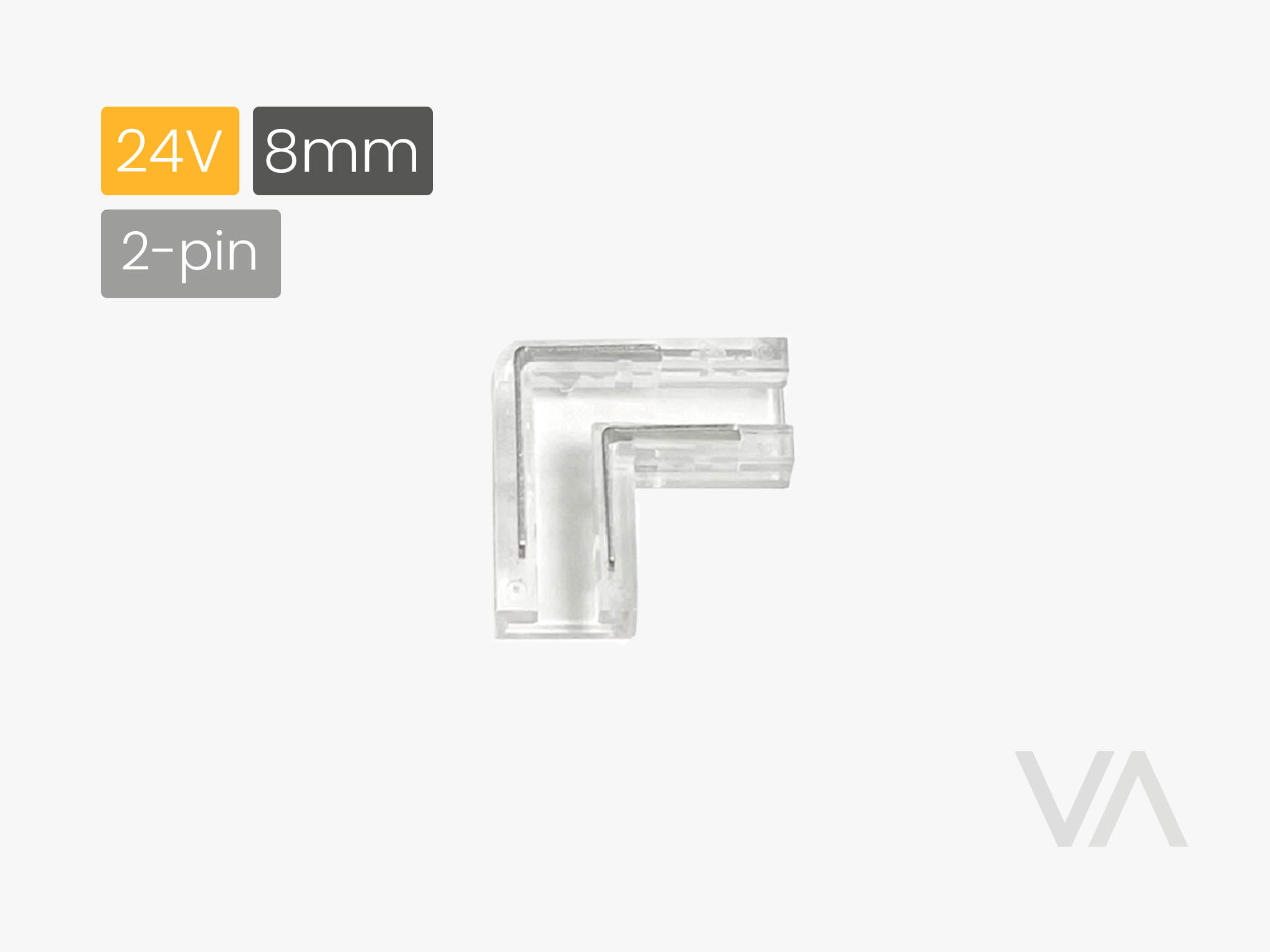 LC3005 90 CORNER CONNE 2PIN 8MM