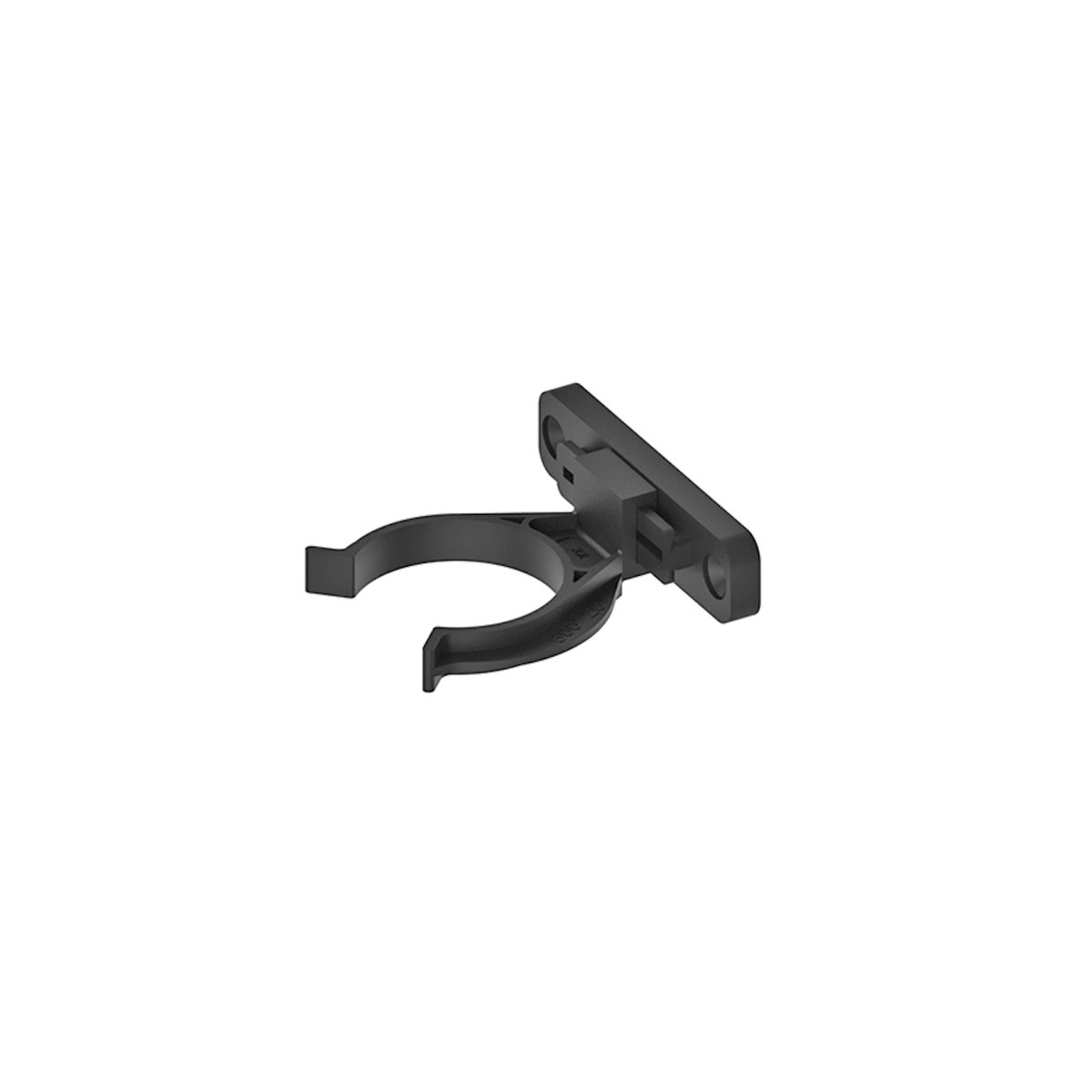 Plinth clip for clipping to levelling foot, for screwing on