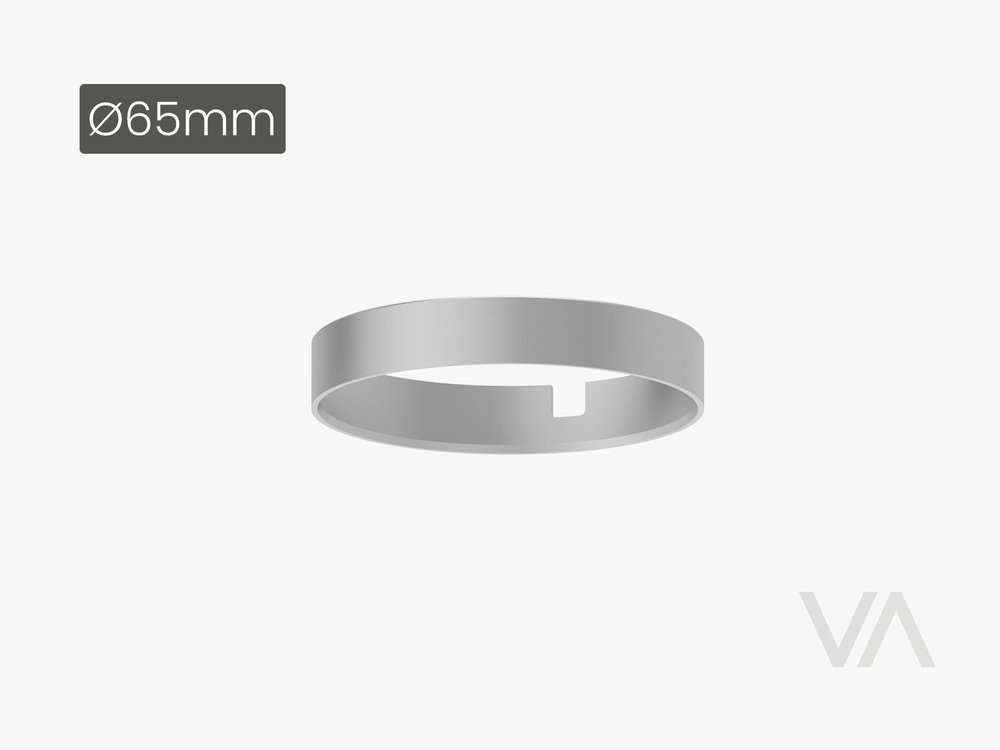 VoxAura SH3004 Surface Mounting Base for SL4004 Downlight, &Oslash;65 mm, Silver Grey