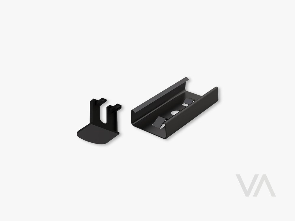 VoxAura TL4000 Installation Set for TL4002 Mini Track, Black