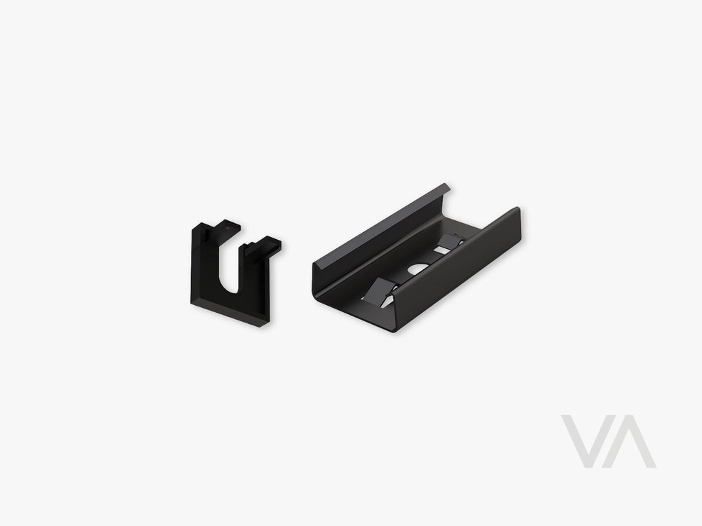 VoxAura TL4000 Installation Set for TL4003 Mini Track, Black