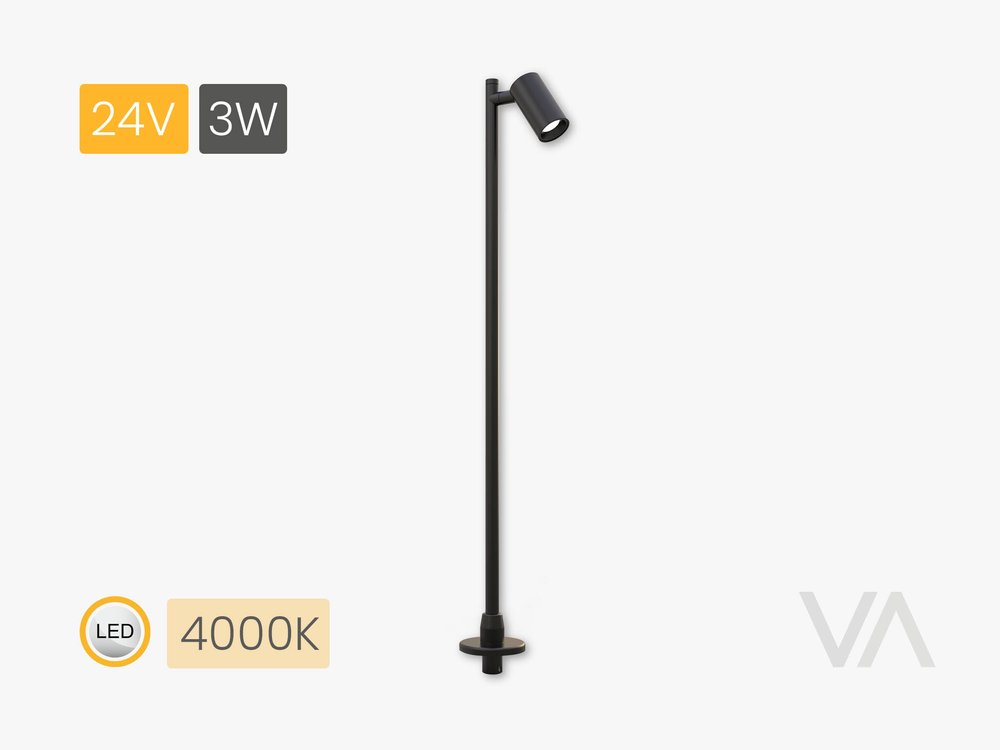 VoxAura SC4001 Showcase Pole Light, 350 mm, 3W, 4000K, Black
