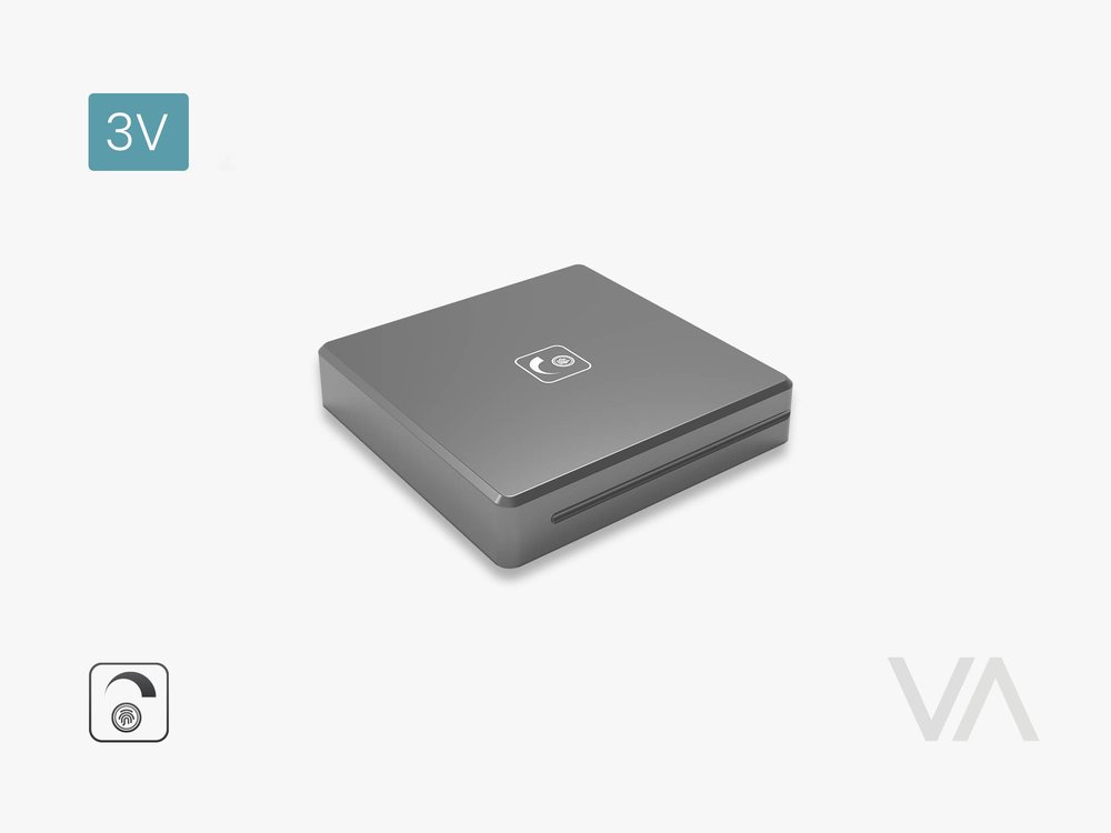 VoxAura BS3000 Smart Wireless Sensor, Touch, 3V, Silver Grey