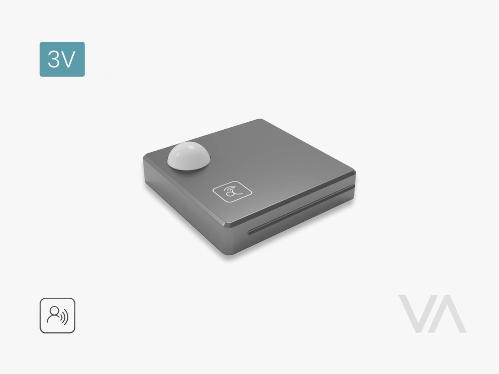 VoxAura BS3000 Smart Wireless Sensor, Motion, 3V, Silver Grey