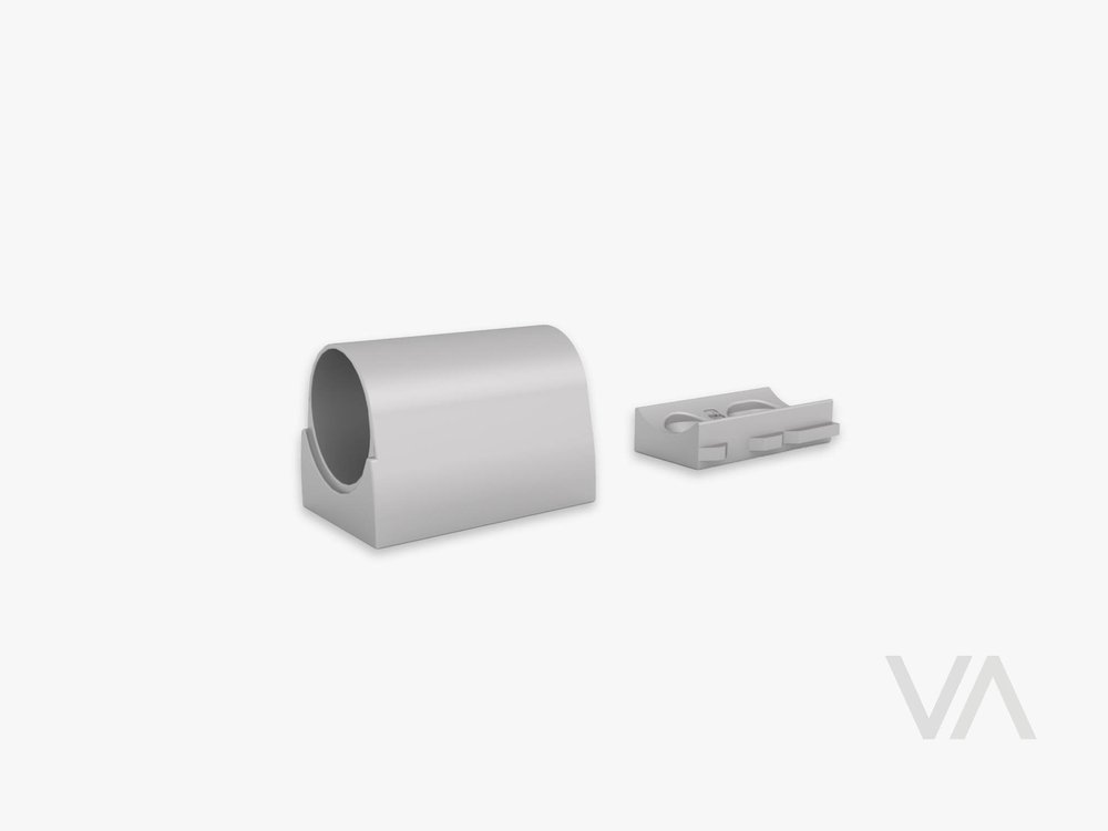 VoxAura WS3001 Surface Mounting Base for Stick Sensor, Silver Grey