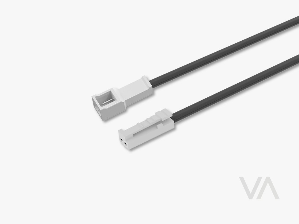 VoxAura EC3000 Extension Cable, 2-Pin, 24V, 2 m, Black
