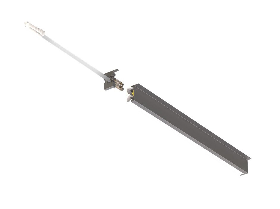 VoxAura PL4002 Shelf Linear Light, 3 m, Multiwhite 2700�5000K, Black