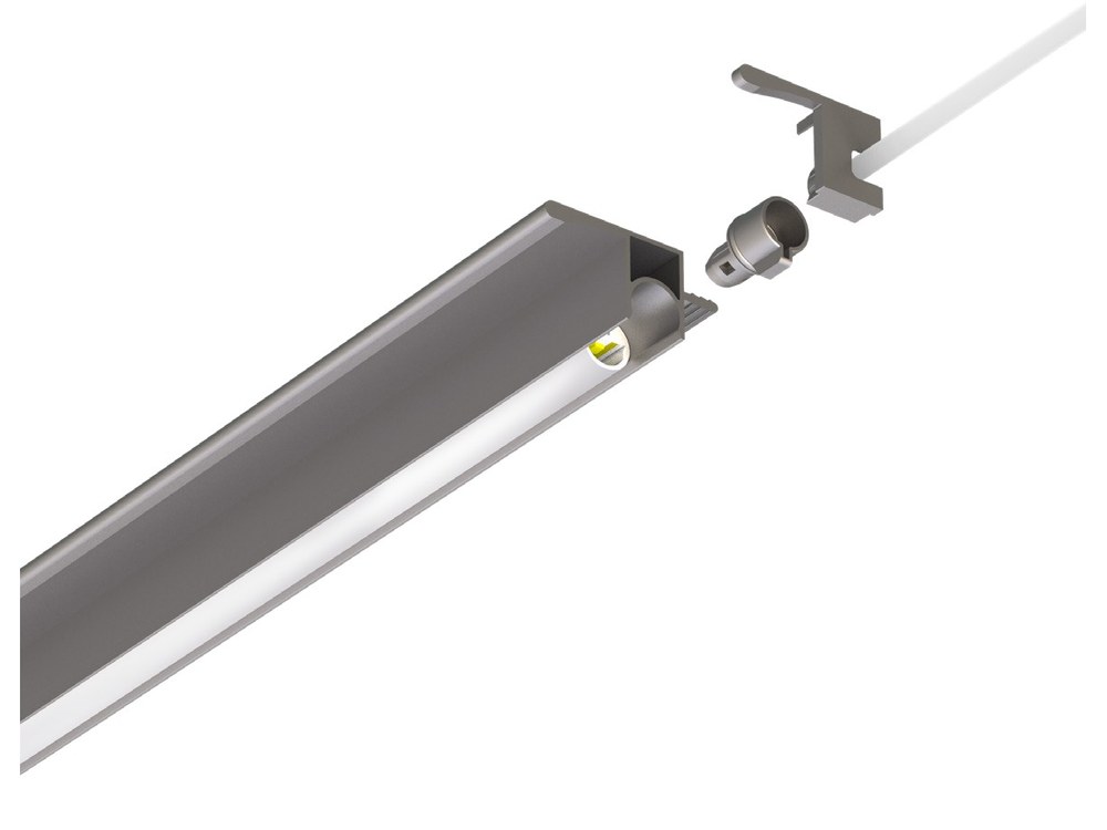 VoxAura PL4010 2-in-1 Recessed Linear Light, Turnable, 3 m, Multiwhite 2700�5000K, Black