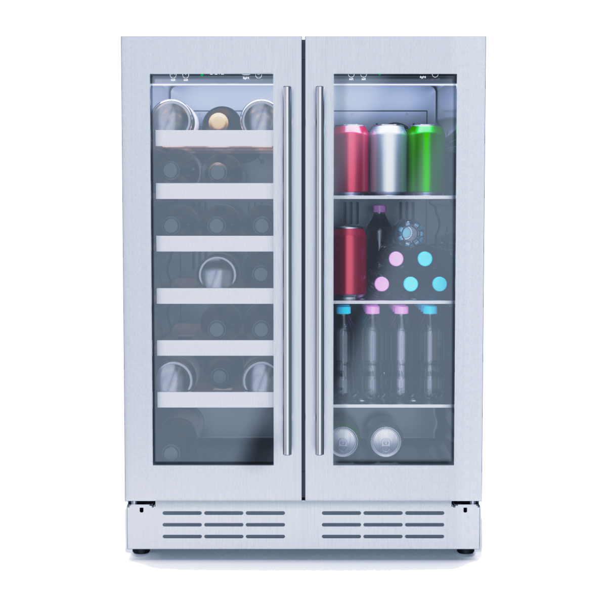 ELICA RISERVA EBF52SS1 24" Beverage & Wine Center - French Door Dual Zone, Stainless Steel