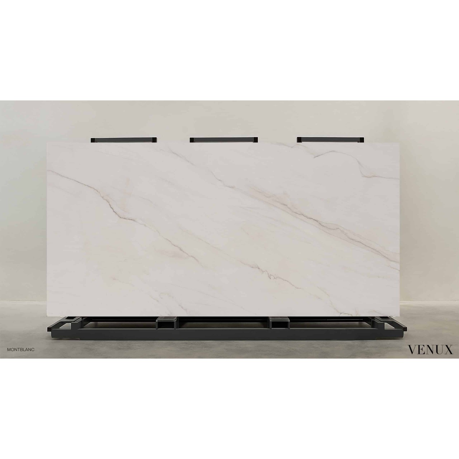 Venux Montblanc Silk 3D Bookmatch B Sintered Stone Slab 63" x 126" 12mm