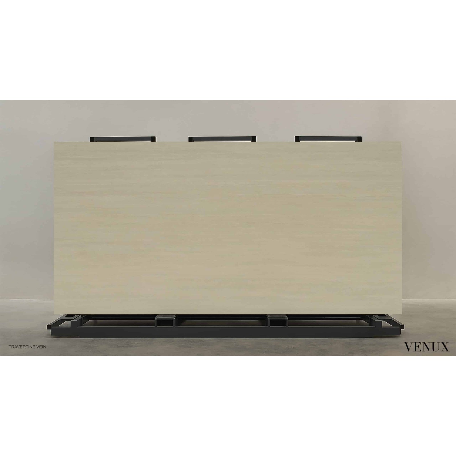 Venux Travertine Vein Nature 3D Sintered Stone Slab 63" x 126" 12mm