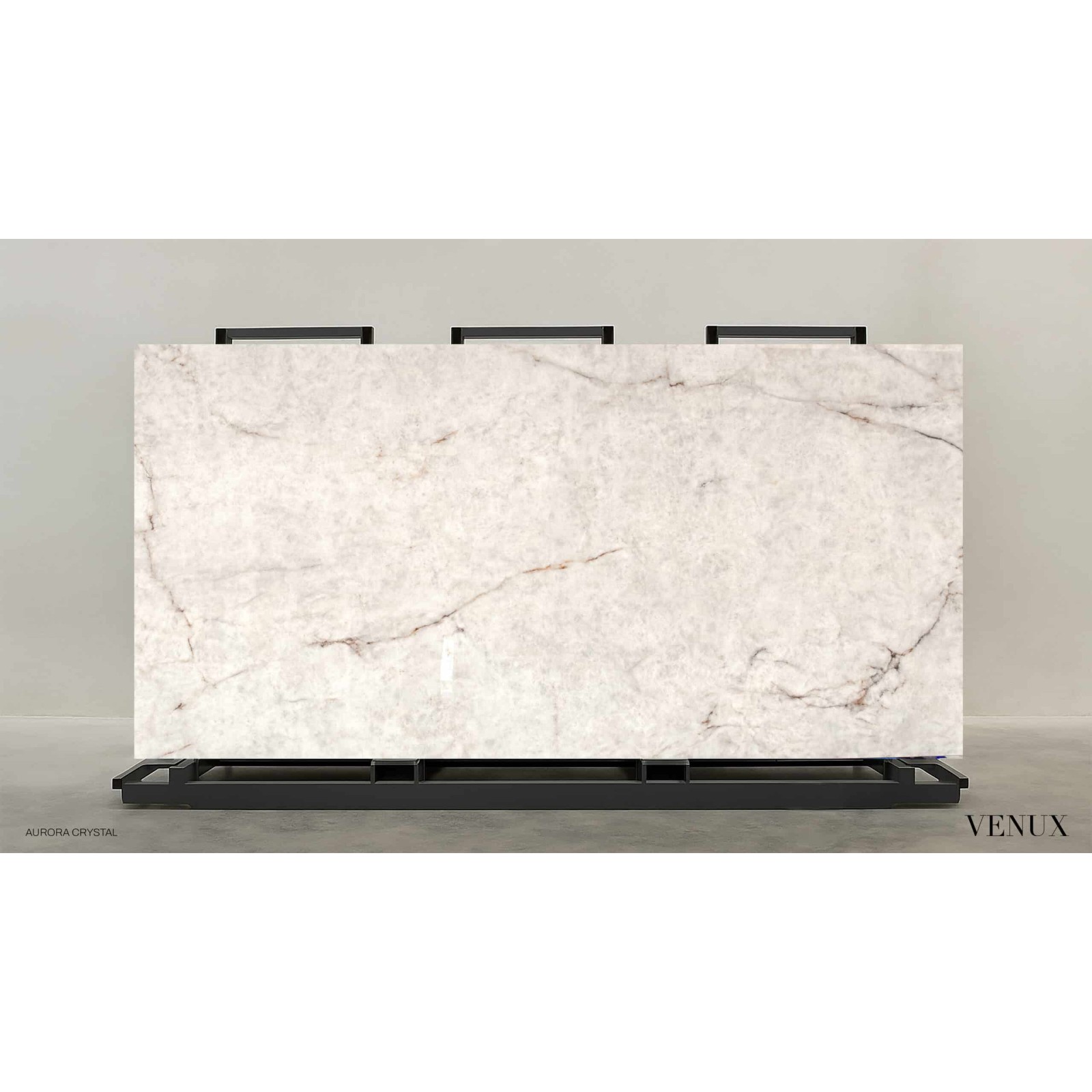 Venux Aurora Crystal Polished Sintered Stone Slab 63" x 126" 12mm