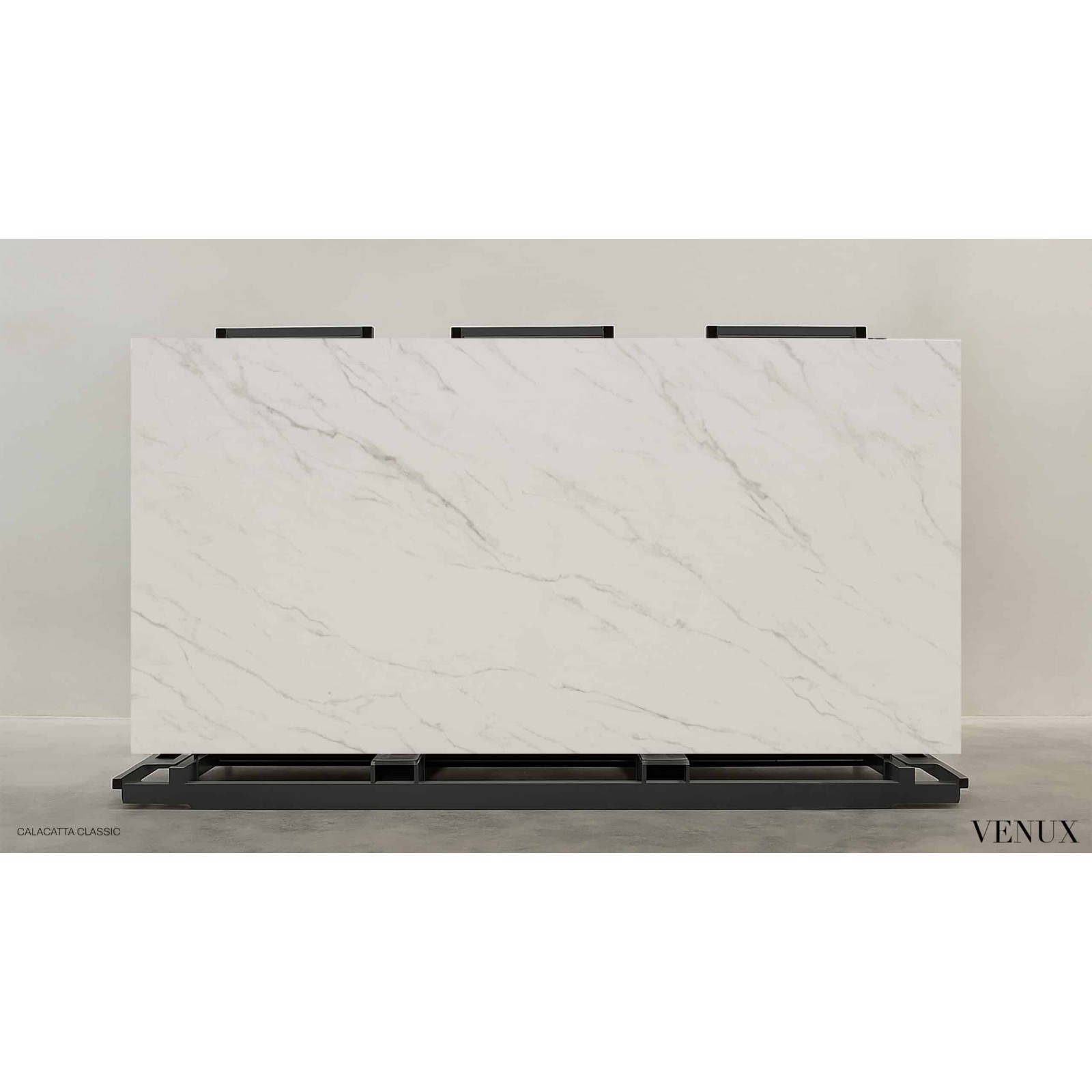 Venux Calacatta Classic Polished Bookmatch A Sintered Stone Slab 63" x 126" 12mm