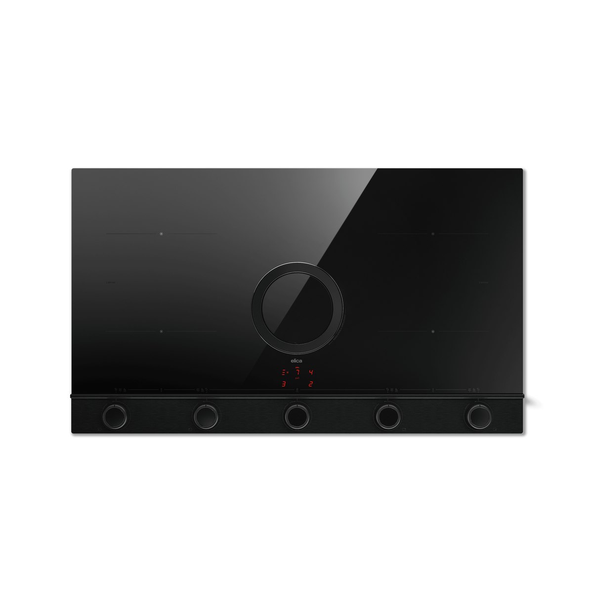ELICA NIKOLATESLA UNPLUGGED 36" Induction Cooktop with Integrated Hood, Black - 220V