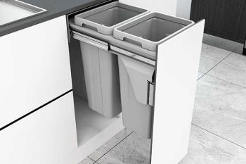 Double Waste Bin System 2x18L