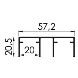 LUCIDO LC75 Aluminum Top Rail - 3 m