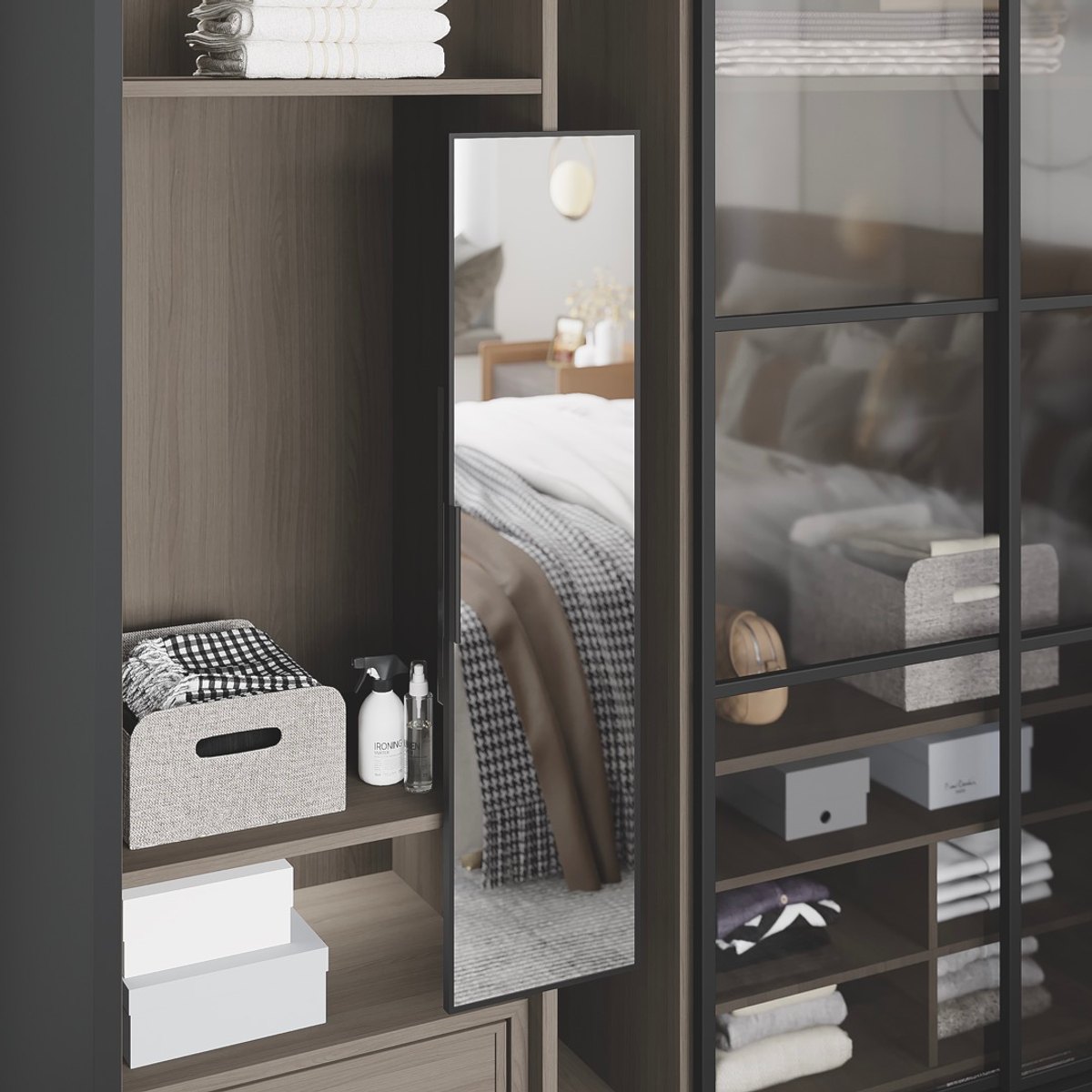 STARAX Turning Mirror Mechanism - Anthracite - 200 mm Cabinet