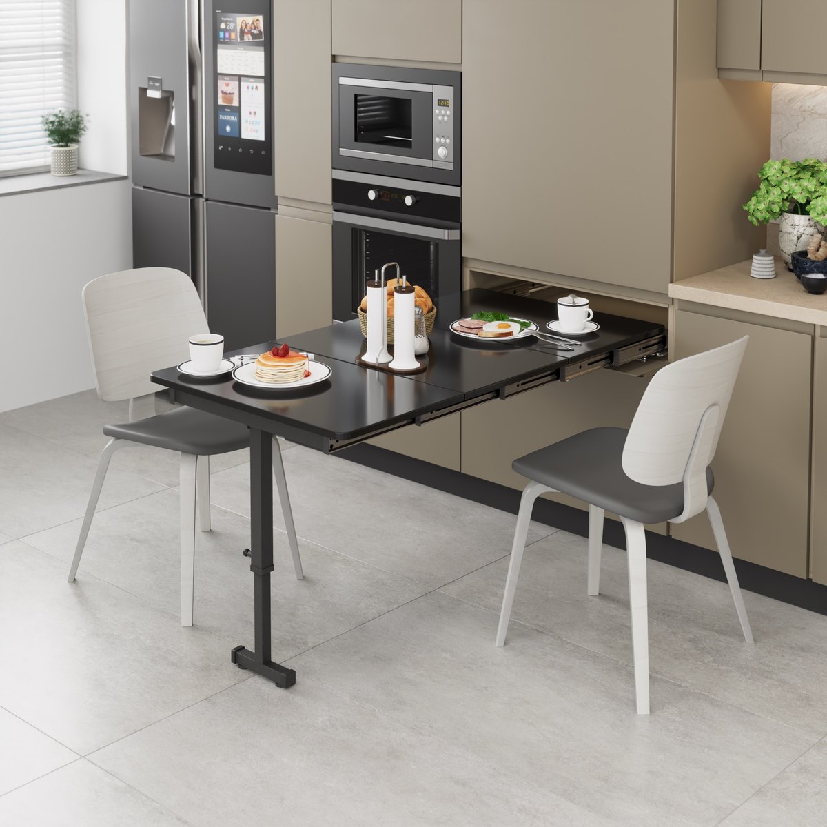 STARAX Folding Table Mechanism with Leg - 600 mm - Anthracite