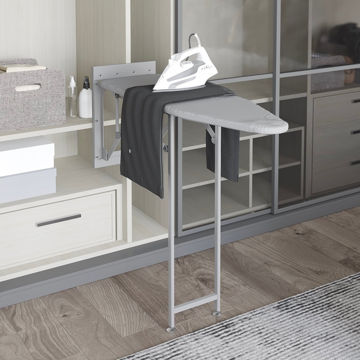 STARAX Ironing Board - White - 200 mm Cabinet
