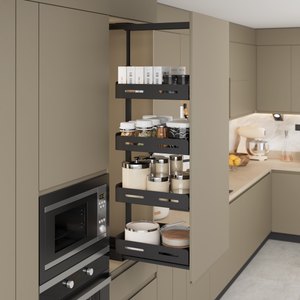STARAX Unique Box Softclose Larder - 1850-2000 mm - Anthracite - 400 mm Cabinet