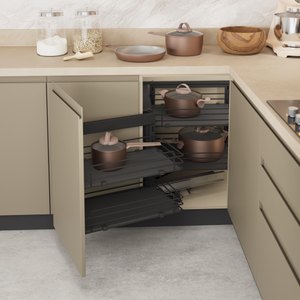 STARAX Secret Corner Mechanism Mounted to Lid Wooden - Right - 450 mm - Anthracite