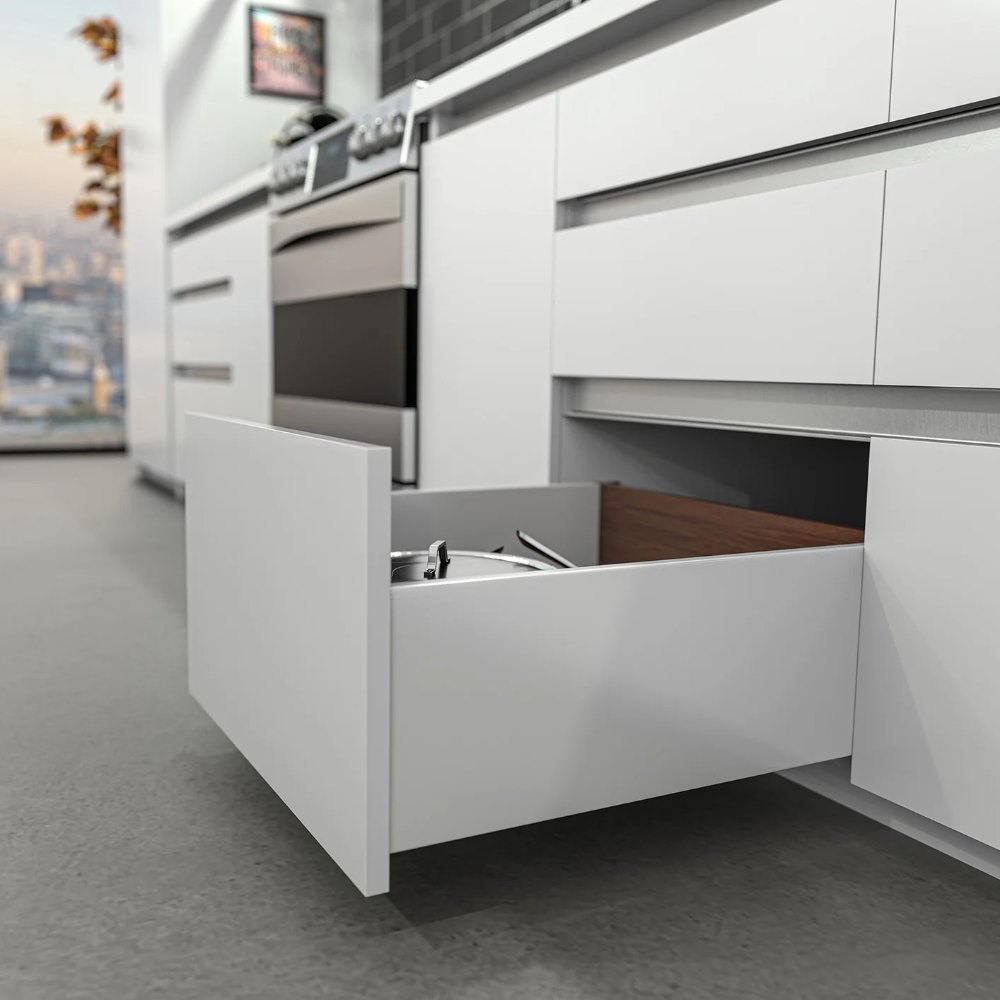 DTC Magic Star Ultra-HD Slim Drawer, Soft Close, H 174 mm x L 350 mm (14"), Silk White