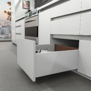 DTC Magic Star Ultra-HD Slim Drawer, Soft Close, H 238 mm x L 450 mm (18"), Silk White