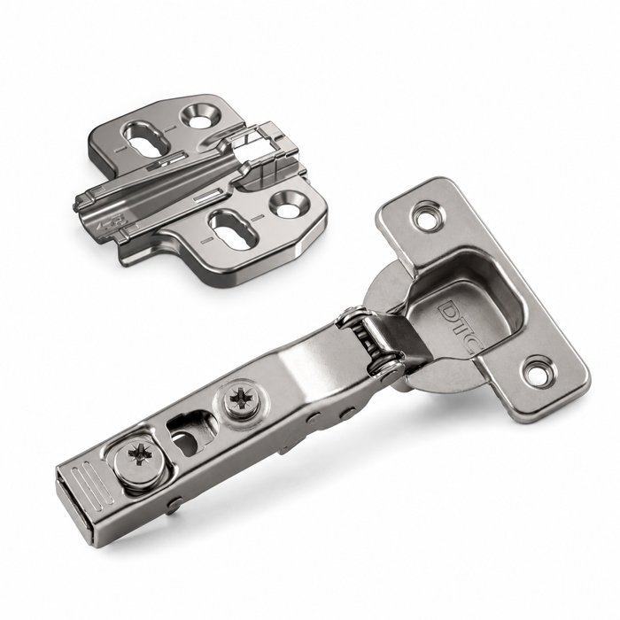 DTC Pivot Pro 110&deg; Soft-Close Clip-On Hinge, Full Overlay, 35 mm Cup, Screw-On Plate H0