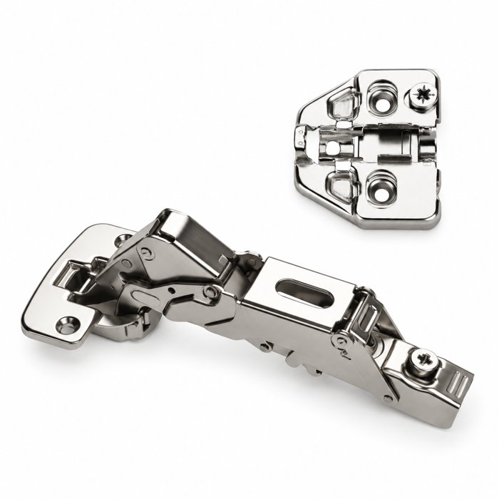 DTC Pivot Pro 155&deg; Self-Close Clip-On Hinge, Full Overlay, 35 mm Cup, 2-Hole Screw-On Plate H0